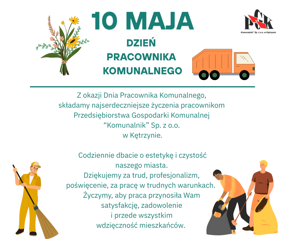 10 MAJA DZIEŃ PRACOWNIKA GOSPODARKI KOMUNALNEJ!